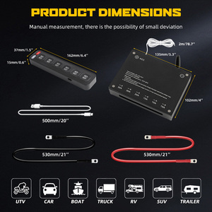 แผงสวิตช์ LED แก๊ง 6 ช่องการควบคุมไร้สายสาย ACC พร้อมฟังก์ชั่นสวิตช์ปลั๊กไฟสําหรับออฟโรด - Product Image 6