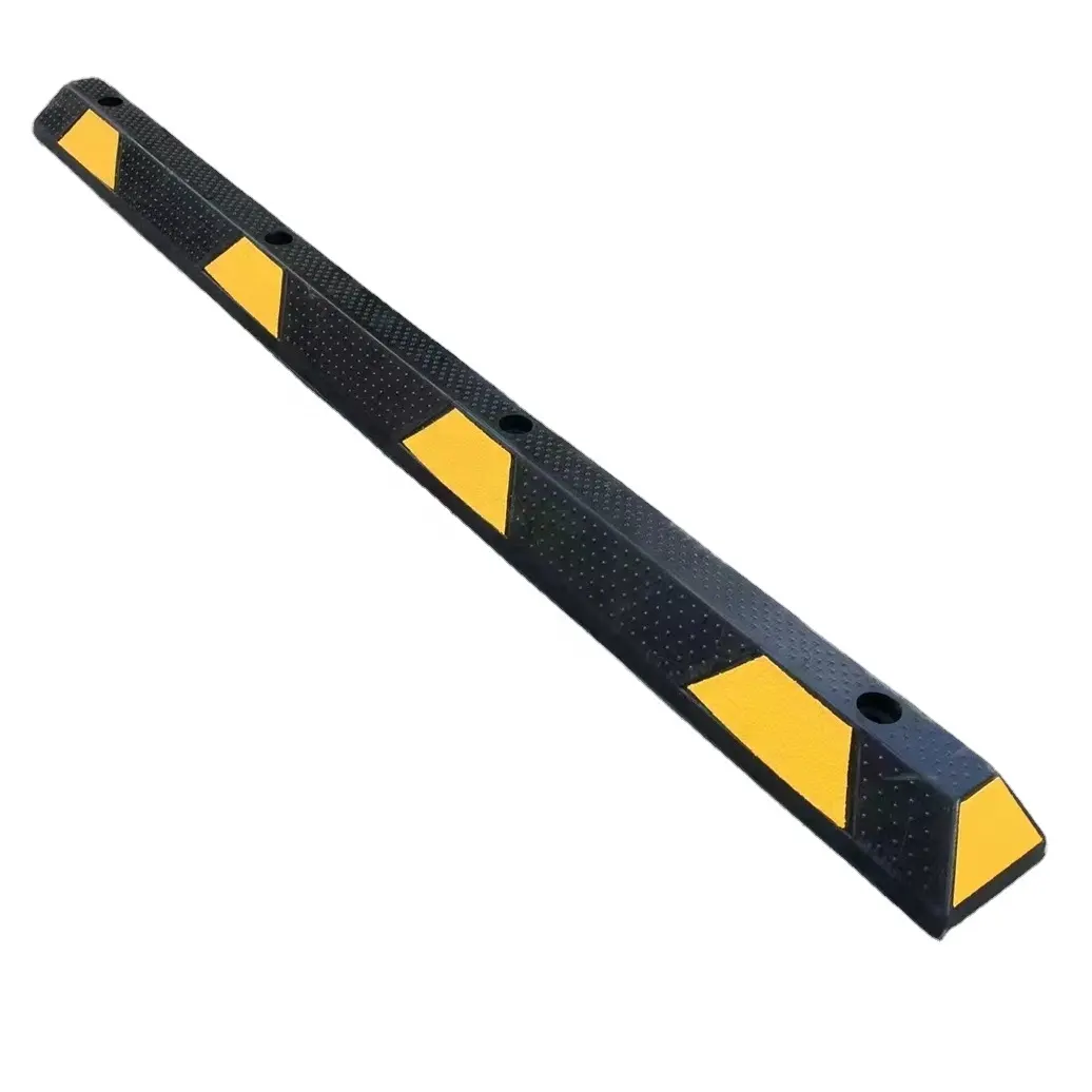 黄色と黒1.83M (1830mm) ロングラバーストライクカーパーキングカーブホイールストップ
