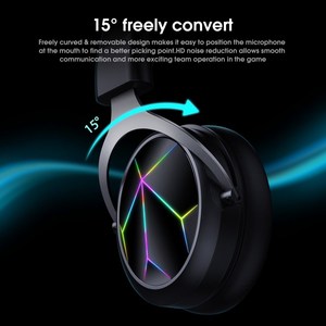 ONIKUMA X10 <span class=keywords><strong>Pro</strong></span> aşırı kulak kablolu kulaklık renkli LED ışık PC oyun kulaklığı mikrofon ile