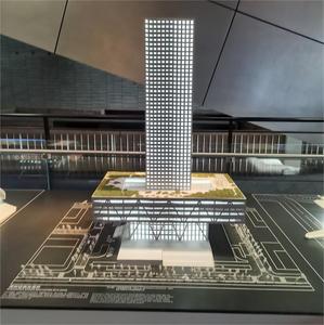 Usar materiales de modelo de arquitectura Diseño 3D Impresión moderna arquitectura de ciudad escala modelo de edificio de oficinas - Product Image 4