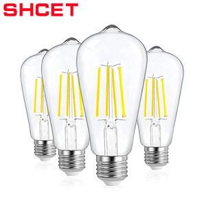 Retro Vintage Model <strong>LED</strong> Filament Bulb ST64 4w <strong>6w</strong> 8w E27 Base clear Edison Style Decorative with clear Glass Cover - Product Image 3