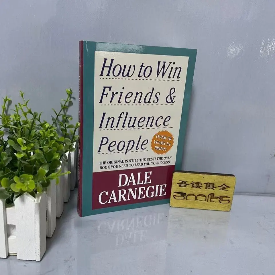 Cómo ganar amigos e influir en las personas, novela de tapa blanda, libros de composición de aprendizaje de inglés para adultos, libro de impresión al por mayor
