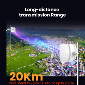 Tengda O8 High Power <strong>5GHZ</strong> Long Read Range Outdoor Remote Wireless Bridge Monitor Wifi Base Station Wireless Router AP CPE - Product Image 6