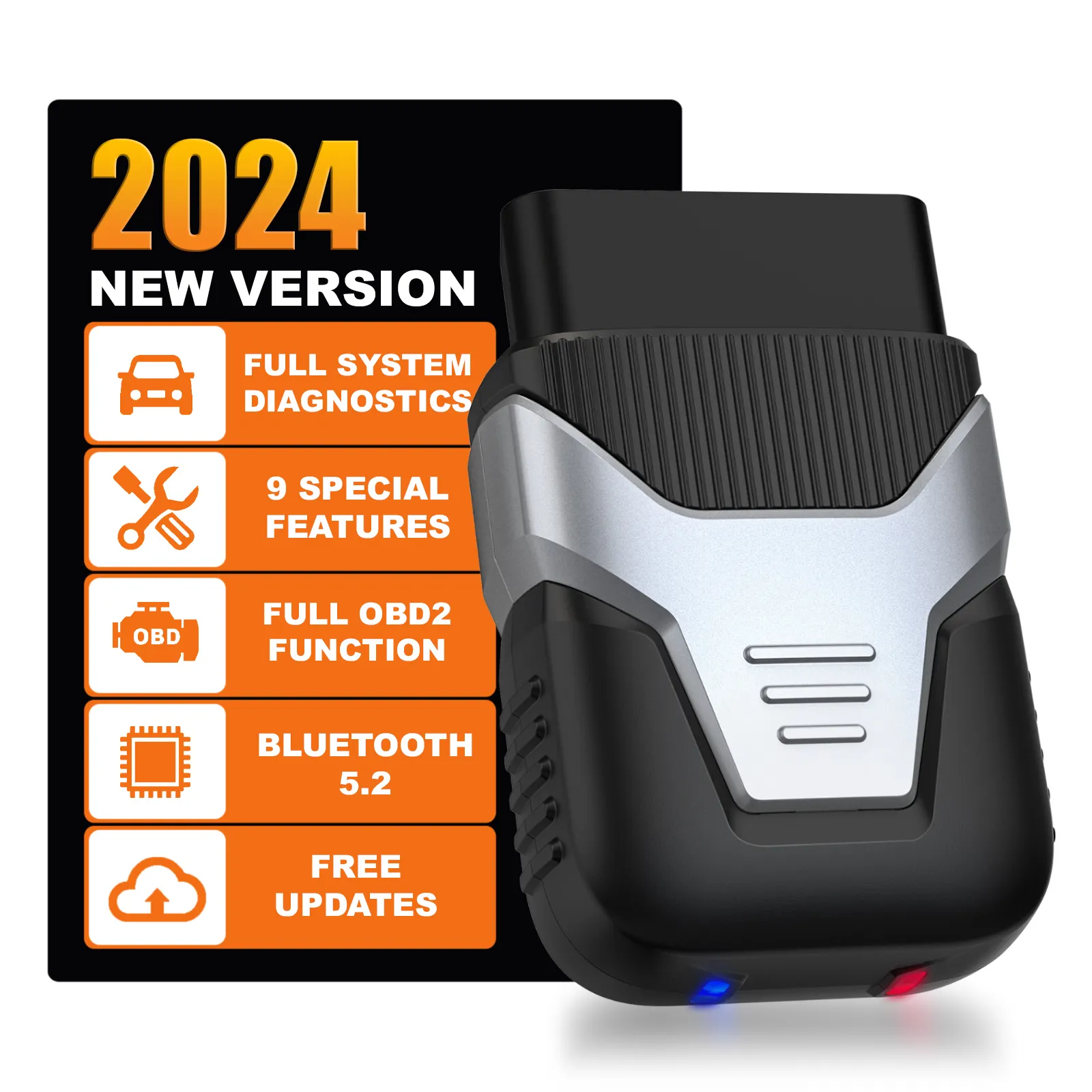 Nuovi prodotti 2024 HUMZOR Z100 strumento diagnostico auto 9 + funzioni speciali ABS/Oil Reset Obd2 Scanner Bluetooth
