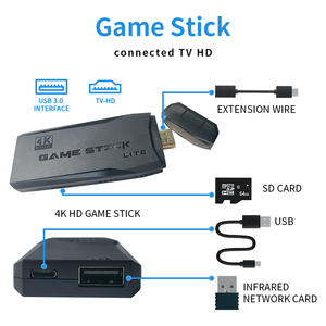 M8ハンドヘルドゲームプレーヤーワイヤレスコントローラーゲームパッド32Gビデオゲームコンソール、2つのコントローラー付き子供と大人のためのハンドヘルドゲーム - Product Image 2