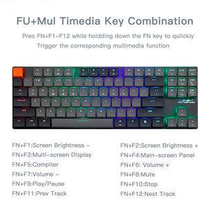 键盘75% 兼容Windows和Ma c系统Gateron开关低剖面无线机械键盘 - Product Image 6