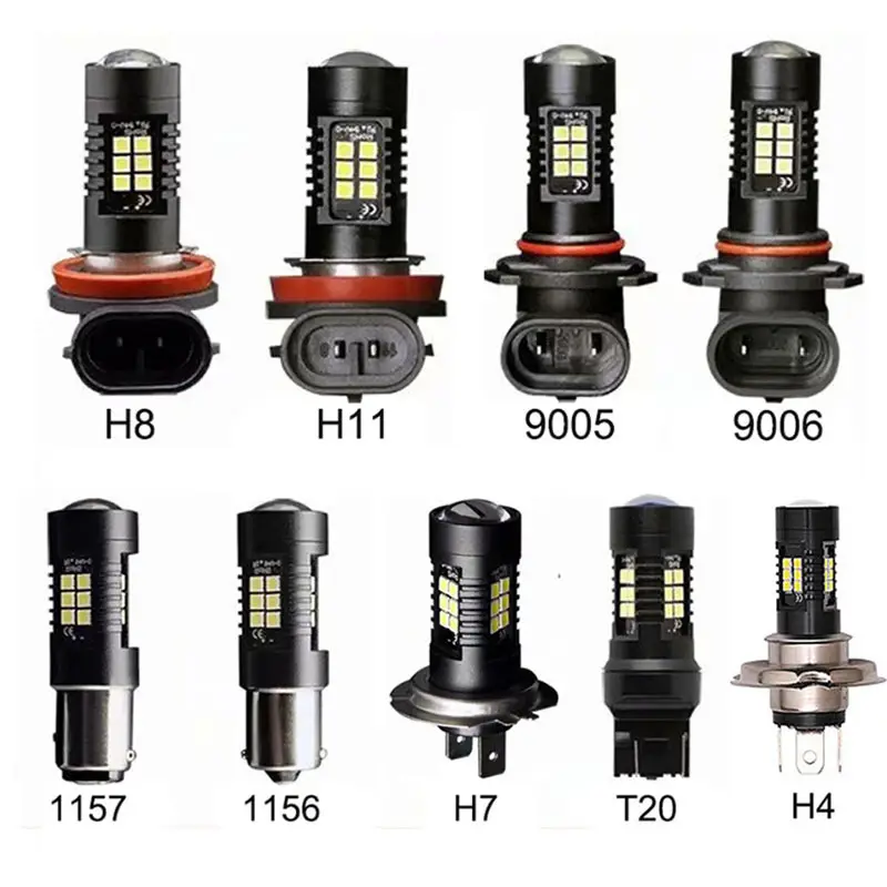 LED car marker lamp wholesale automobile LED fog lamp for vehicle H4 H7 H8/H11 HB3/HB43030 12 lamp headlights bulb