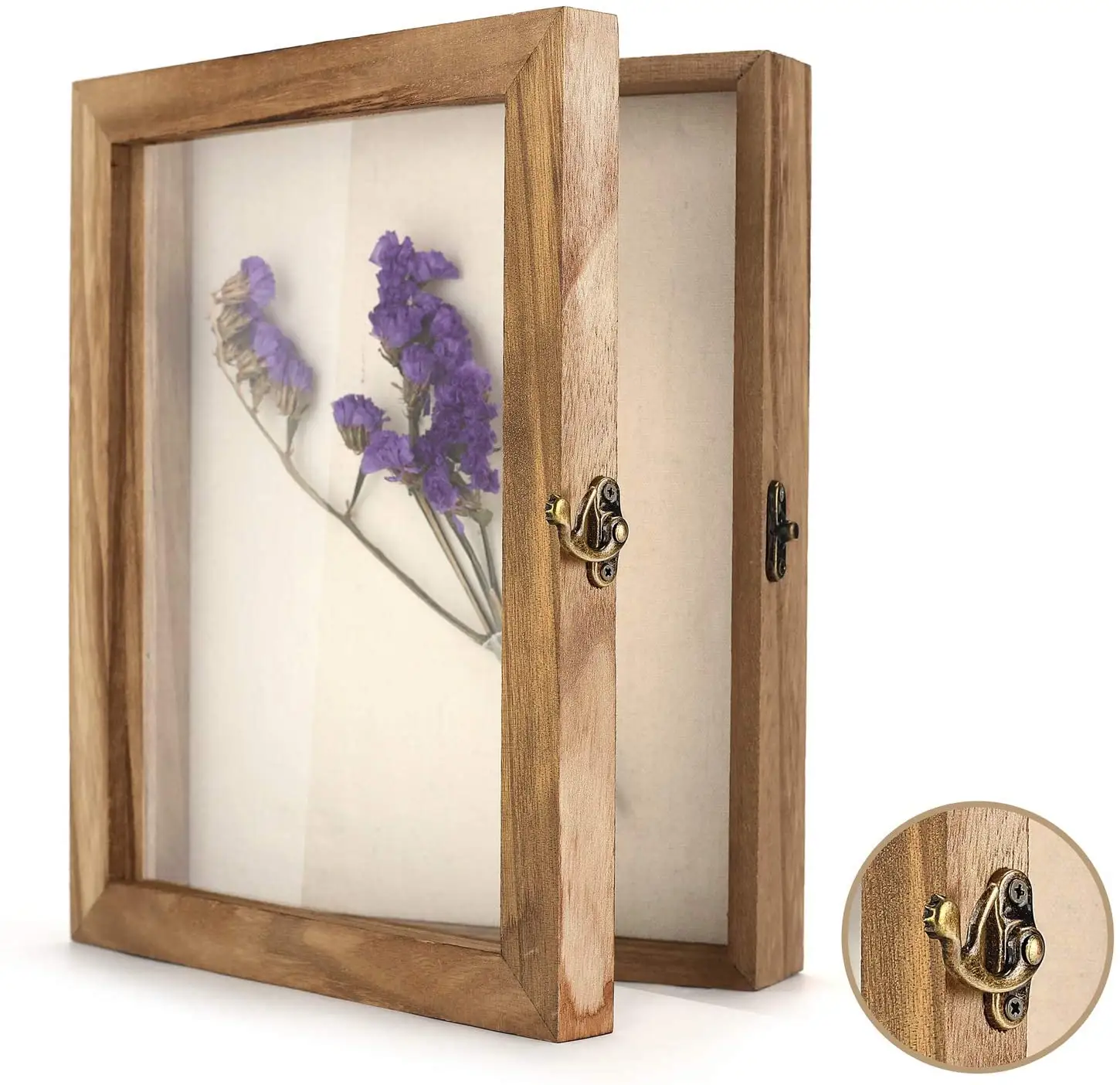 Shadow Box Frame Shadowbox Display Case Picture Frame Linen Back Memorabilia Bouquet Medals Military Photos Memory Box