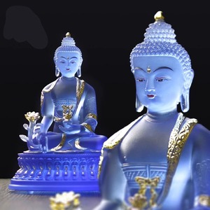 塗装された金色と艶をかけられた薬用仏像を家庭/寺院で使用する工場直販 - Product Image 5