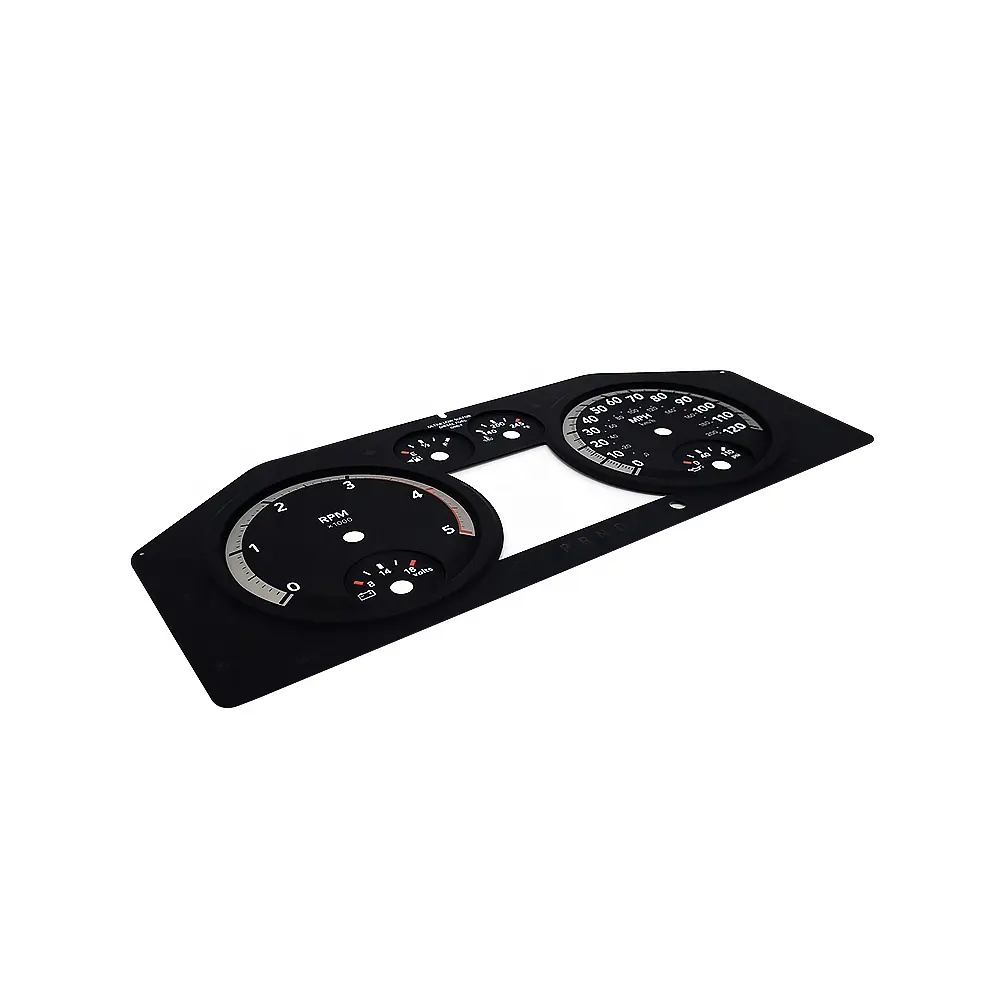 Placa frontal de control PET personalizada para velocímetro