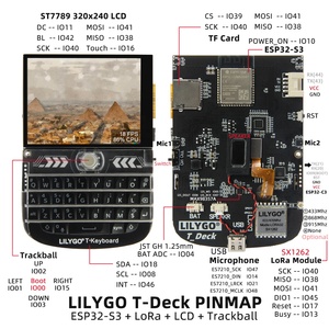 Lilygo T-Deck บอร์ดพัฒนา WiFi บลูทูธ ESP32-S3 16MB แฟลชพร้อมจอแสดงผล LCD ขนาด2.8นิ้วคีย์บอร์ดแทร็กบอลไมโครโฟนลำโพง