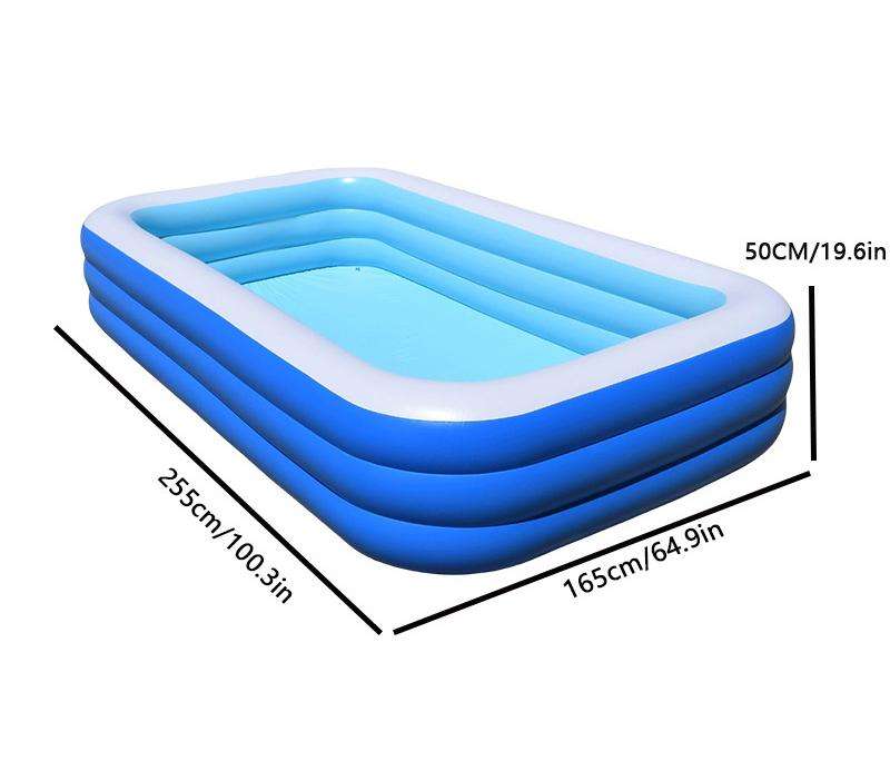 3-meter three-layer blue and white flat bottom