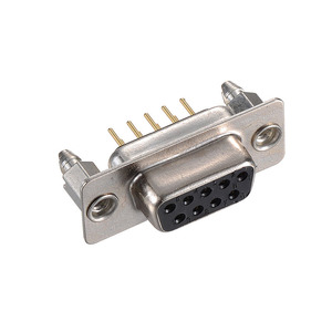 Denentech ที่กําหนดเองตรง DIP หญิง d-sub หมุดรอกโพสต์ DB9 Pin D-SUB เชื่อมต่อสําหรับ PCB - Product Image 1