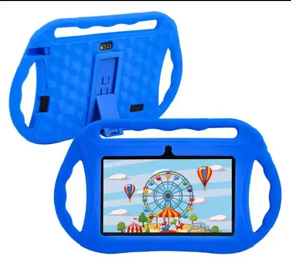 A granel barato Nuevos niños aprenden 7 pulgadas Android Tablet 16GB 32GB Ram Bt Descarga de aplicaciones y WiFi de cámara dual