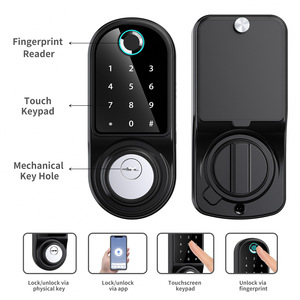 Tuya APP Fernbedienung Smart US Riegels chloss Finger abdruck Fechadura Digitales Passwort Innen haus Elektronisches Schloss Mit Schlüssel - Product Image 3