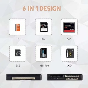 Bellek kart okuyucu hepsi bir arada okuyucu USB 2.0 kart okuyucu adaptör desteği TF CF SD Mini SD MS MMC XD - Product Image 4