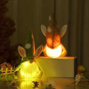 Lighted Easter Gnome Table Decor Glowing <strong>Rudolf</strong> Gnomes with LED Light Battery Operated for Easter Holiday - Product Image 4