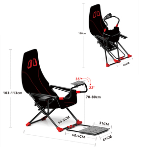 Charmount tốt nhất gấp có thể điều chỉnh Câu lạc bộ thể thao hoàn thành có thể gập lại đua mô phỏng buồng lái với chỗ ngồi - Product Image 2