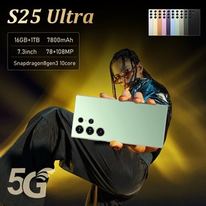 הזמנה קמעונאית 7.0 אינץ גדול מסך מלא מקורי s25 אולטרה ungled טלפון נייד 16Gb + 1 טלפון אנדרואיד SIM כפול sim
