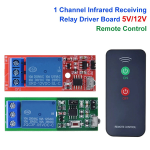 IR 1 canale ricevitore a infrarossi interruttore di guida relè Driver modulo scheda 5V / 12V + telecomando attivo - Product Image 1