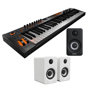 MIDIPLUS X8最大便携式USB MIDI控制器键盘88半加权键8 RGB速度后触敏带USB电缆 - Product Image 1