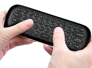 W1 Mini klavye 2.4G kablosuz Fly Air fare PS4 çift uzaktan kumanda Android TV kutusu PC projektör ile IR öğrenme fonksiyonu - Product Image 5