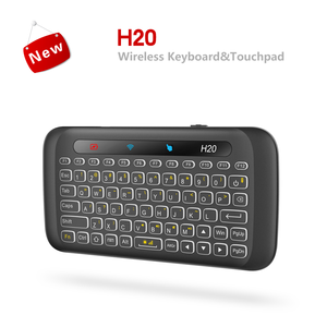 QUNSHITECH Russo, inglese H20 Pieno Touchpad Retroilluminato Mini Tastiera con 2.4G Wireless IR Remote Control per Smart TV Box Android - Product Image 5