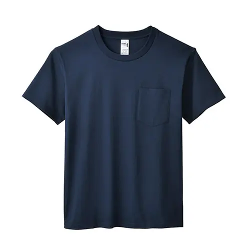 Camiseta de algodón con bolsillo personalizado para hombre, camisa de color verde con contraste de bolsillo para bordado de nombre de empresa
