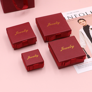 Spot Wholesale Dark <strong>Red</strong> Jewelry Heaven and Earth Cover Flip Cover Ring Necklace Packaging <strong>Box</strong> Set Gift <strong>Box</strong> Custom Paper <strong>Box</strong>