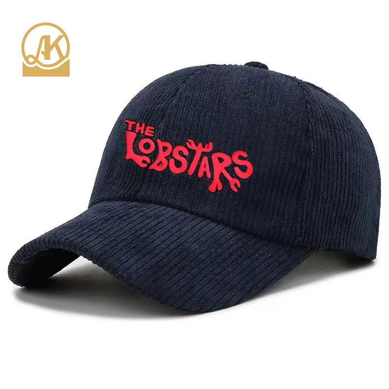 2023 à la mode en gros de haute qualité personnalisé votre propre casquette de velours de broderie de logo