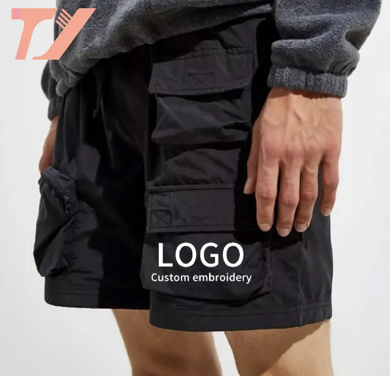 Pantaloncini cargo da uomo di nuovo stile pantaloncini mezze pantaloni da uomo con pantaloncini cargo in nylon personalizzati tascabili per uomo