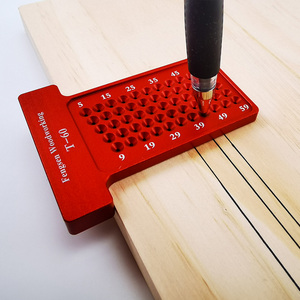 T60 t-tipi cetvel delik çizme ölçüm cetveli çizim işaretleme ahşap göstergesi ağaç İşleme Scriber ev DIY için ölçüm araçları - Product Image 5