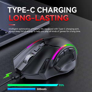 MKESPN W605 Wireless Three Mode <strong>Macro</strong> Defines Gaming Mouse Full Speed 12 <strong>Keys</strong> 24000DPI Gaming Mouse Programmable - Product Image 3