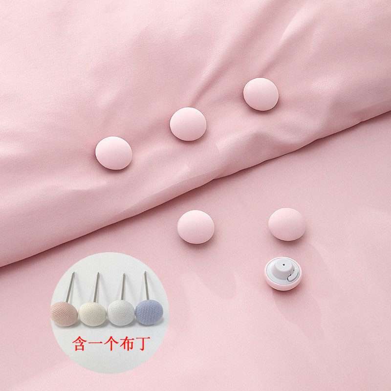 Boutons en forme de champignon rose clair sans clous en tissu