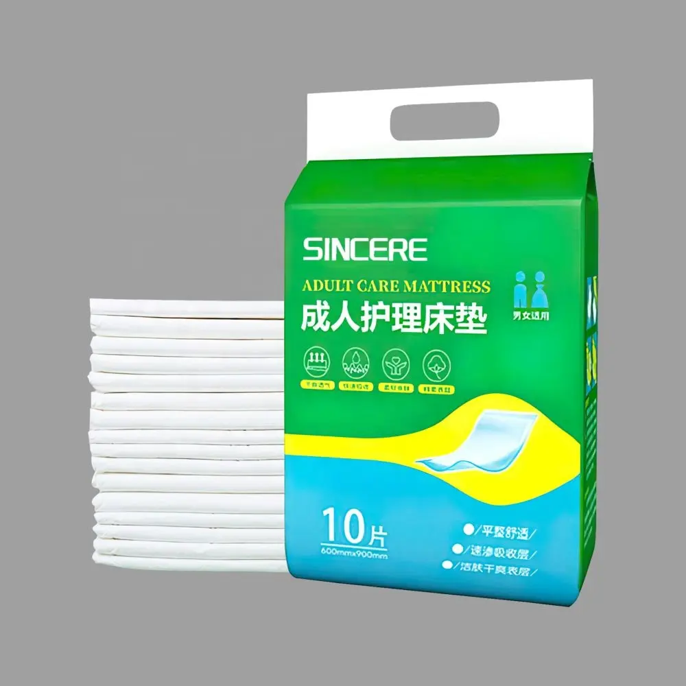 Bantalan tempat tidur inkontinensia tahan air bernapas perlengkapan Tiongkok bantalan bawah sekali pakai perawat rumah sakit