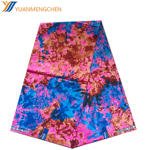 Anpassbare große Blume Tie-Dye Muster Baumwoll stoff afrikanischen Java-Stil - Product Image 2