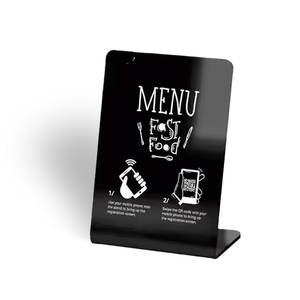 Customizable QR <strong>Code</strong> 13.56MHz 1K Frequency Waterproof PVC Menu Stand Google Review Payment Table Number NFC Display Stand - Product Image 2