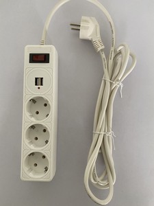 传统的廉价延长线，带3个插座，带2.1A USB充电功能，适合家用电器 - Product Image 5