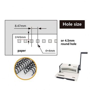 T90a4 A4 demir tel 3:1 34 delikli elektrik güç kaynağı ile ciltleme makinesi - Product Image 5