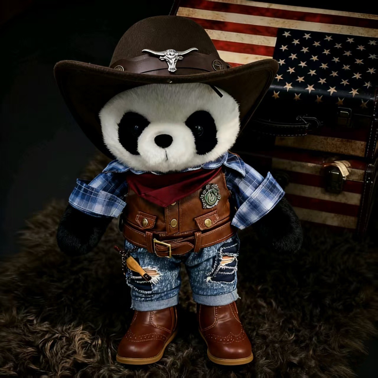 Western cowboy panda