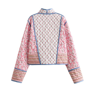 2023秋冬新款女式通勤立领宽松可逆保暖夹克优雅外套 - Product Image 4