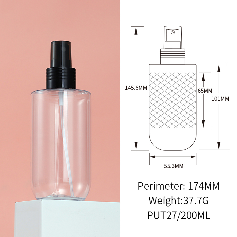 Clear spray bottle