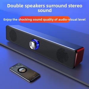 2025 tarjeta USB portátil profesional de alta calidad Audio inalámbrico BT altavoz luz LED barra de sonido para computadoras de juegos uso de escritorio - Product Image 3