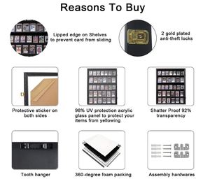 35 phân loại thẻ thể thao chủ hiển thị bóng chày có thể khóa giao dịch Collector thẻ Tường Khung hiển thị cho bóng rổ bóng đá Hockey - Product Image 4