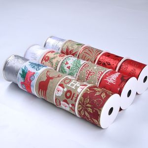 定制圣诞树花带花卉图案缎面面料100% 涤纶金箔印花工艺品 - Product Image 2