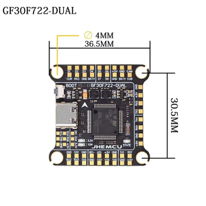 JHEMCU F7 стек F722 двойной контроллер полета с RuiBet 60A ESC для RC FPV Фристайл Дрон 3-6S 30,5*30,5 мм
