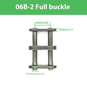 Çeşitli boyutlarda tam ve yarım toka zincir eklem 05 06B 08B 10B 12B 16B 20B 24B 32B 40B zincirler - Product Image 6
