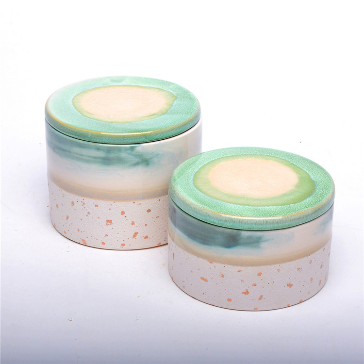 Hot sale european candle holder tea light holder ceramic candle canister for gifts and crafts
