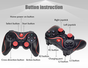 T3 <strong>T</strong>-3 X3 Wireless Gamepad Joystick for Android Smartphone Tablet PC Remote <strong>Controller</strong> Black Color With Holder - Product Image 3