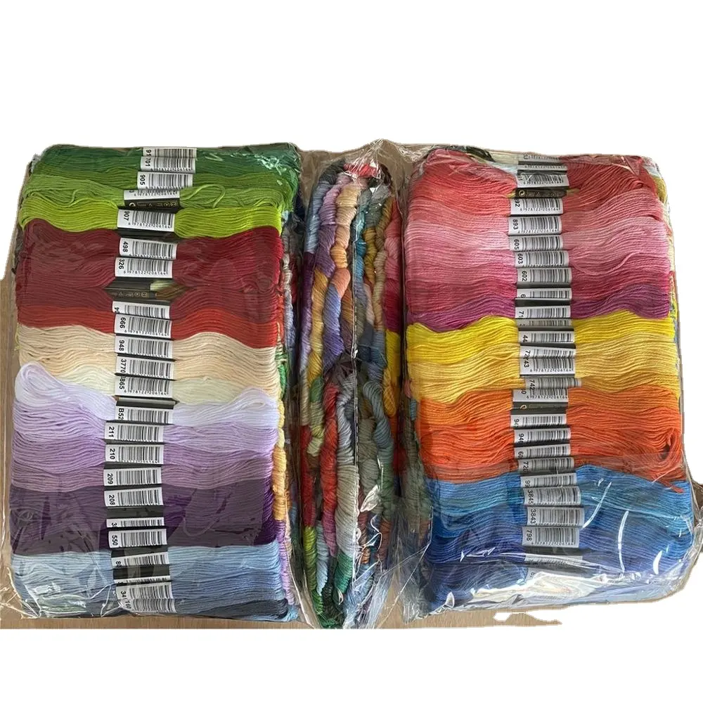 Нитки для вышивания 447 цветов нитки для вышивки нахлест Высококачественная цветная вышивка нитки для рукоделия хлопковые мотки для шитья